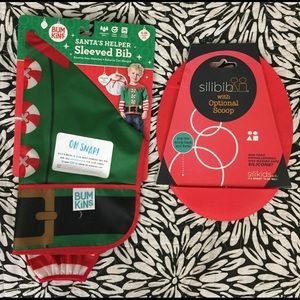 Silicon bib and long sleeve bib NWT